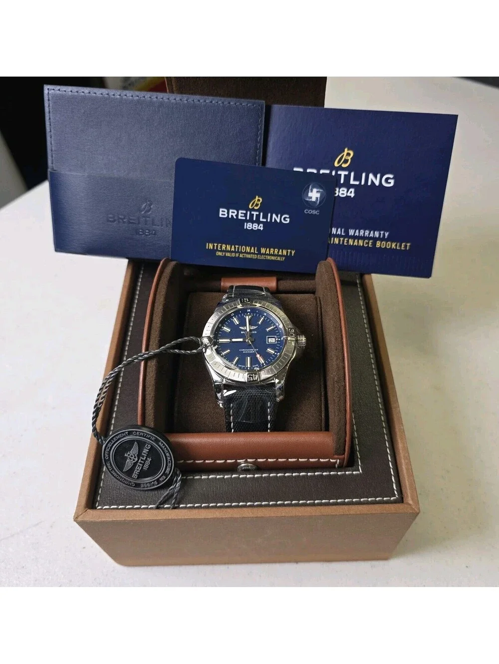 Breitling Avenger Automatic 43 Blue A17318101C1X1 Box, Booklet and Card. MINT
